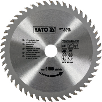 Yato tarcza widiowa 160x20mm 48T do drewna YT-6058