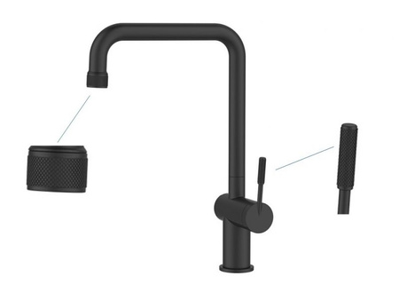 Alveus bateria zlewozmywakowa Flora czarna 1150771