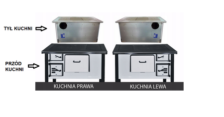 Hydro-Vacuum kuchnia węglowa Eco design TK2 6,5kW wersja prawa z wężownicą 1902003303010000