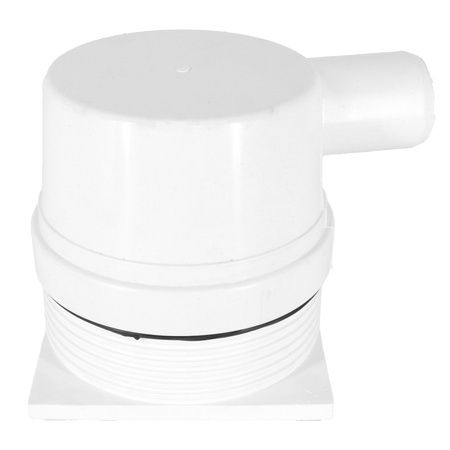 DES Group kratka kanalizacyjna regulowana fi50 15x15cm metal biała boczna