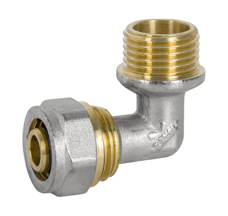 Diamond kolano PEX-AL-PEX gwint zewnętrzny 16x1/2" FTN-005.1/2x16.KOL-C