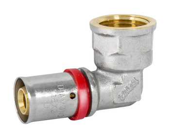 Diamond kolano KOL-DZ PEX-AL-PEX 25x1" zaprasowywane gwint wewnętrzny mosiądz FZZ-005.1X25.KOL-D