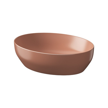 Cersanit umywalka nablatowa Larga 50 Elipsa ceglasty mat K677-053