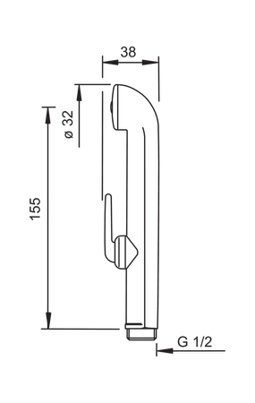 Oras rączka natrysku Bidetta 242050