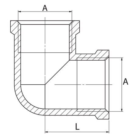 Diamond kolanko 3/4" mosiądz K-90.KOL.20.Y.