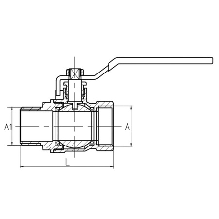 Diamond zawór kulowy Hiszpan 3/4" z dławikiem WZ ART.3061-20.WZ