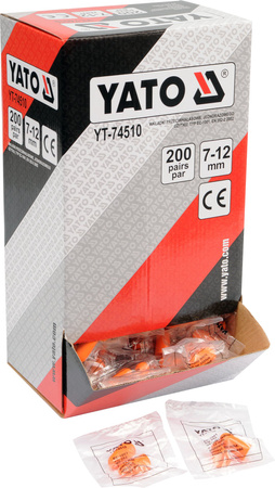 Yato zatyczki do uszu piankowe 200 par YT-74510