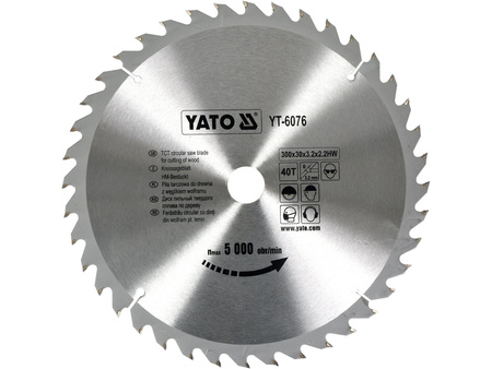 Yato tarcza do drewna 300x40Tx30mm widiowa YT-6076