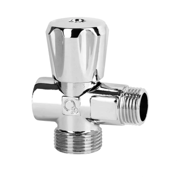 Diamond zawór zaporowy kątowy grzybkowy 3-drogowy rosyjski chrom 1/2x1/2x3/4" ART.259.1/2X1/2X3/4