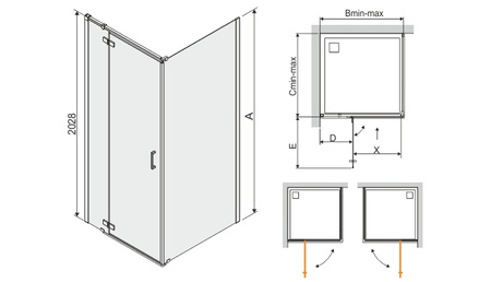 Sanplast Kabina prysznicowa kwadratowa 90x90 KNDJ2/FreeII 600-261-0610-42-401