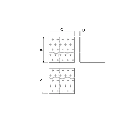Wkręt-Met kątownik przetłaczany wzmocniony 105x105x90x2mm KPW-04-S