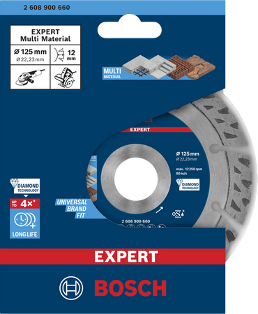 BOSCH tarcza tnąca diamentowa EXPERT MultiMaterial 125x22,23x2,2x12mm 2608900660