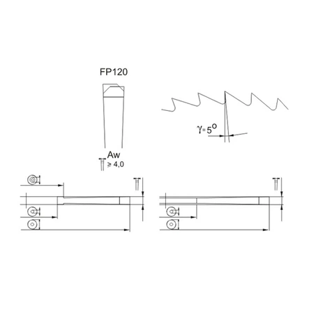 Globus frez tarczowo-piłkowy HSS-DMo5 125x22mm 5stopni FP120-0125-0002