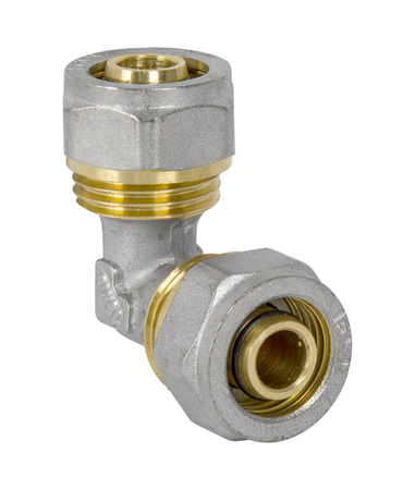 Diamond kolano podwójne PEX-AL-PEX 20x20 mosiądz FTN-006.20x20.KOL-2