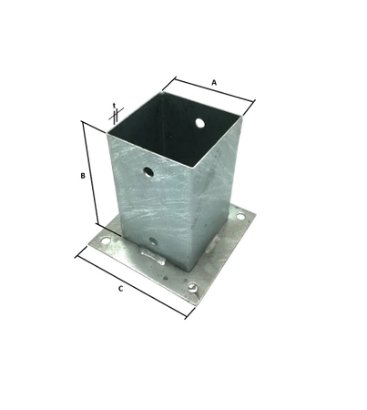 Simpson Strong-Tie podstawa słupa płaska przykręcana 71x71x150mm