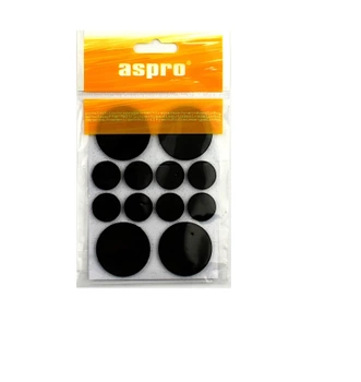 Aspro podkładki filcowe czarne 38mm 20mm 12sztuk A-40002-07-XXX