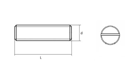 Wkręt dociskowy DIN 551 M10x50