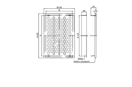 Dospel kratka wentylacyjna metalowa ścienna brąz D/TKM 140x140/B 007-1816