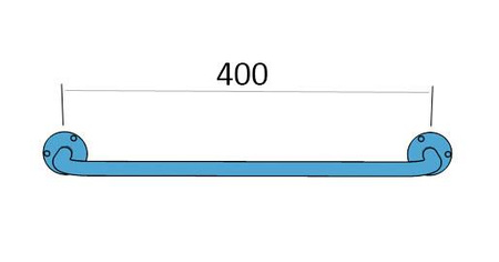 Makoinstal poręcz prosta biała Base Antaba 40cm UP4 C292301002