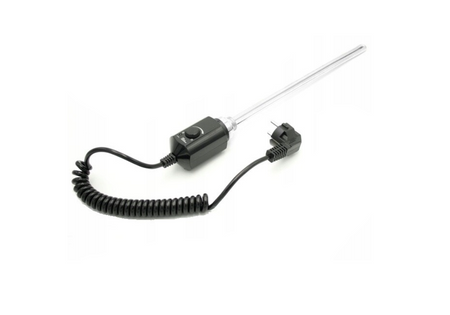 Volux grzałka łazienkowa elektryczna 1200W z termostatem czarna RD 10.1200BK