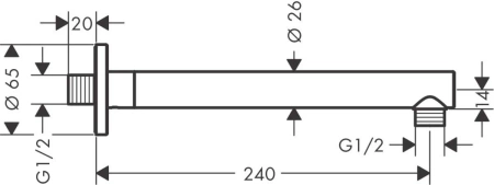 Hansgrohe ramie deszczownicy ścienne chrom Vernis Blend 27809000