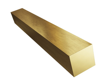 Pręt kwadratowy 40x40mm 10cm mosiądz MO58A CW614N
