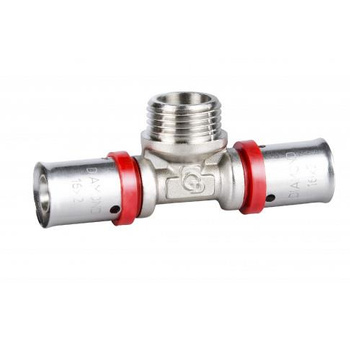 Diamond trójnik zaprasowywany 16x1/2"x16 gwint zewnętrzny FZZ-007.1/2x16x16.TC