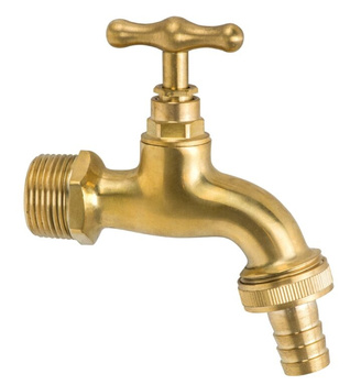 Diamond zawór czerpalny 3/4" ze złączką do węża żółty polerowany ART.206-3/4.Y