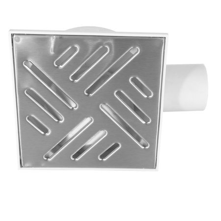 DES kratka kanalizacyjna fi 50 15x15 boczna metal biała 01.016.007