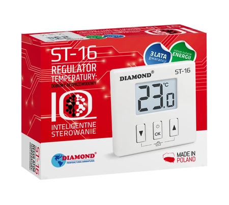 Diamond bezprzewodowy regulator temperatury dobowy ST-16