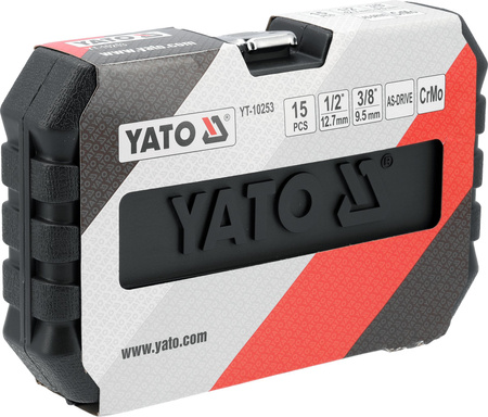Yato zestaw nasadek udarowych 1/2" 15-elementowy YT-10253