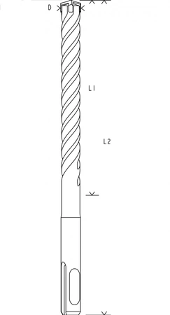 Bosch wiertło do młotów SDS Plus-5X 7x100x160mm 2608833897