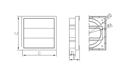 Dospel kratka wentylacyjna z żaluzją KRZ 100/125/B 007-0650