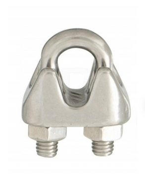Zacisk do liny kabłąkowy 4mm stal kwasoodporna A4 DIN 741