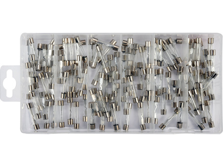 Yato zestaw bezpieczników szklanych mix 6x30mm 120szt YT-83130