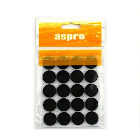 Aspro podkładki filcowe okrągłe czarne 20mm 20sztuk A-40002-01-020
