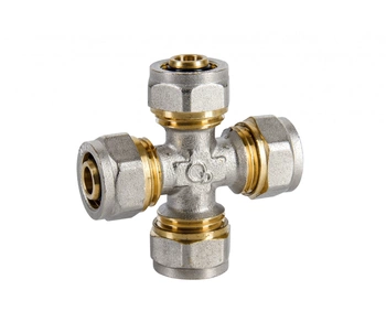 Diamond czwórnik pex-al-pex skręcany 16mm FTN-011.16X16X16X16.CZ-4