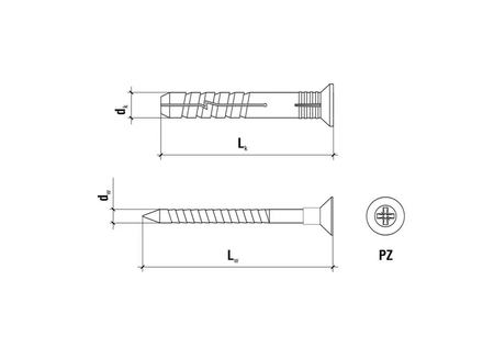Wkręt-Met kołek szybkiego montażu SM Nylon 10x80mm 50 sztuk SM-10080