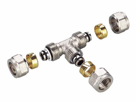 Diamond trójnik potrójny PEX-AL-PEX 32x32x32 mosiądz FTN-009.32X32X32.T-3