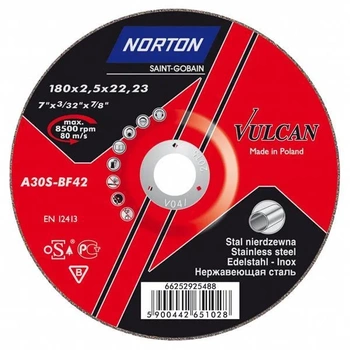 Norton tarcza do cięcia Vulcan Stal Inox 42 125x2,5x22,23 66252925487