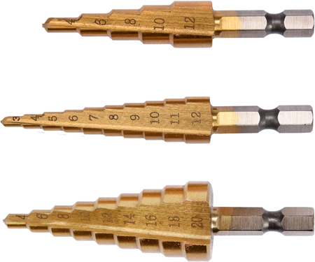 Yato zestaw wierteł stopniowych 3-elementowy YT-44731