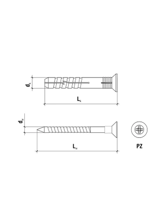 Wkręt-Met kołek szybkiego montażu SM Nylon 6x60mm 200 sztuk SM-06060