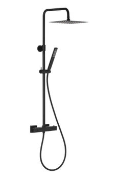 KFA Armatura deszczownia Logon Premium Black z baterią termostatyczną 5746-920-81