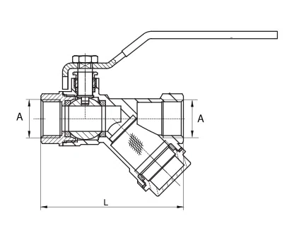 Diamond kurek kulowy z filtrem skośnym z dławikiem 3/4" ART.17 D-20
