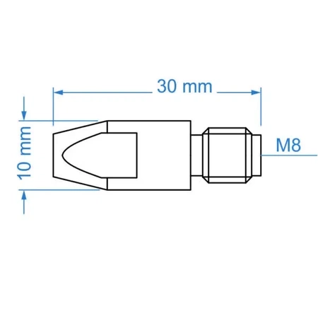 Tecweld końcówka prądowa MIG TW36 TW401 TW501 M8x30 1,0mm MAC0403