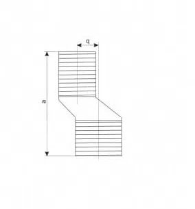 AGC mimośród do baterii krótki mosiężny 1/2"x3/4"