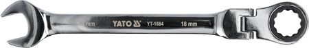 Yato klucz płasko-oczkowy z grzechotką i przegubem 18mm YT-1684