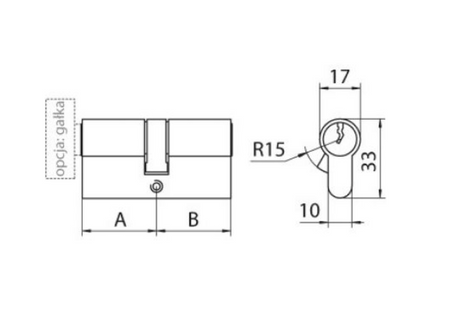 Abus wkładka bębenkowa nikiel perłowy 30/45 WK-AB-021