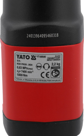 Yato klucz pneumatyczny 1/2" 1800NM kompozytowy YT-09546