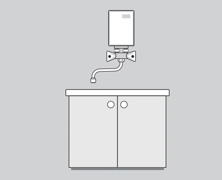 Wijas ogrzewacz przepływowy wody Perfect 450 z baterią i wylewką 210mm